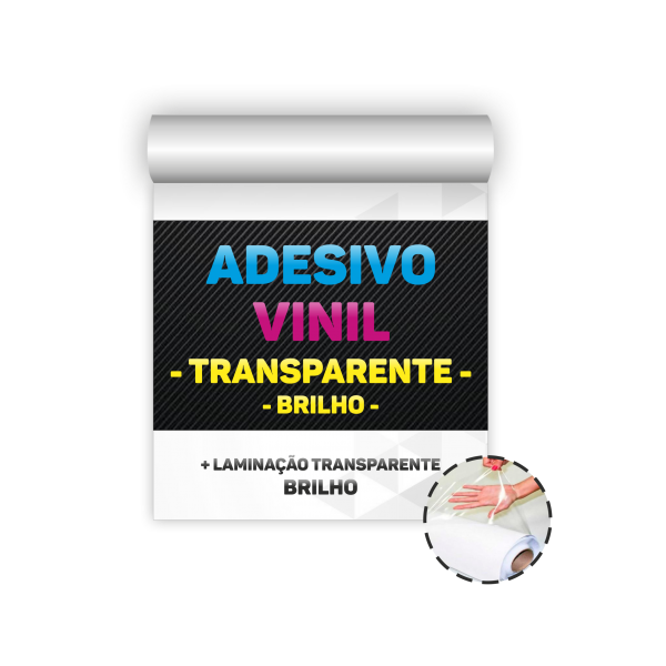 ADESIVO VINIL TRANSPARENTE BRILHO LAMINAÇÃO TRANSPARENTE BRILHO 0 08