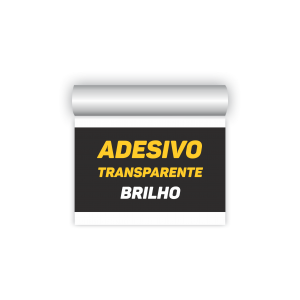 ADESIVO TRANSPARENTE BRILHO   CORES 4x0   