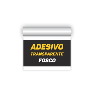 ADESIVO TRANSPARENTE FOSCO   CORES 4x0   