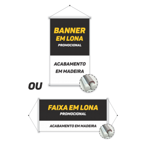 BANNER OU FAIXA EM LONA FOSCA PROMOCIONAL - TAMANHO FIXO FOSCA TAMANHO FIXO CORES 4x0   