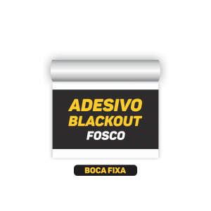 BOCA FIXA - ADESIVO BLACKOUT FOSCO - RITRAMA  LARGURA FIXA - Mínimo de compra: 1m² CORES 4x0   