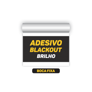 BOCA FIXA - ADESIVO BLACKOUT BRILHO - RITRAMA  LARGURA FIXA - Mínimo de compra: 1m² CORES 4x0   