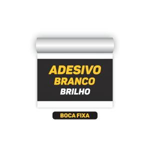 BOCA FIXA - ADESIVO BRANCO BRILHO - RITRAMA MARCA: RITRAMA LARGURA FIXA - Mínimo de compra: 1m² CORES 4x0   