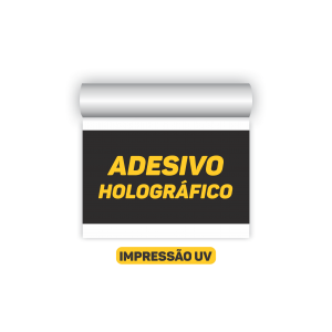 IMPRESSÃO UV - ADESIVO HOLOGRÁFICO  LARGURA FIXA CORES 4x0   